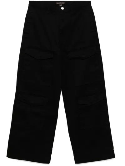 Michael Kors Wide-leg Cargo Trousers In Black