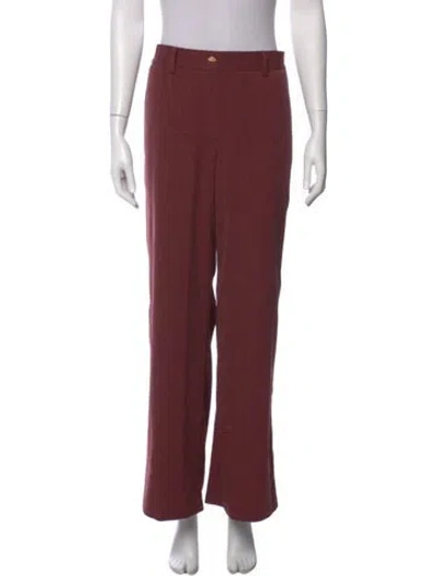 Pre-owned Michael Kors Wide Leg Pants In Burgundy