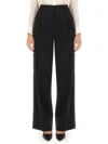 Michael Kors Crepe Wide-leg Trousers In Black