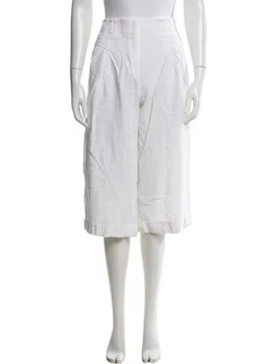 Pre-owned Michael Kors Wide Leg Pants In White