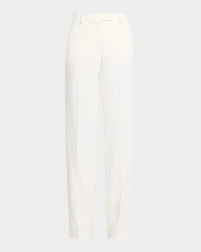 Michael Kors Wide-leg Tuxedo Trousers In White