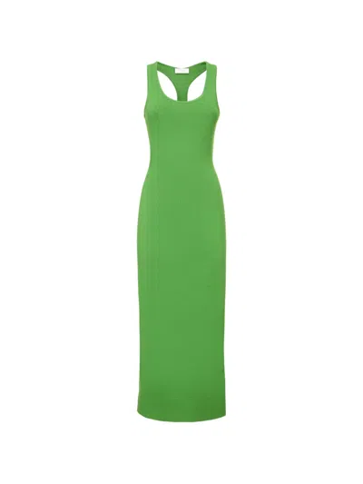 Michael Kors Wide-straps Maxi Dress In Green