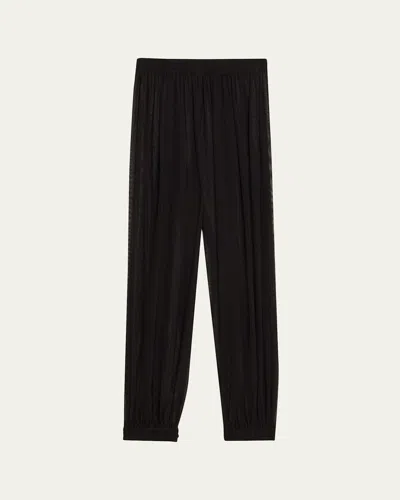Michael Kors Wide-leg Silk Voile Pants In Black