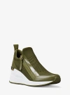 Michael Kors Willis Stretch Knit Trainer In Green