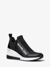 Michael Kors Willis Stretch Knit Trainer In Black