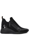 Michael Kors Willis Stretch Knit Trainer In Black