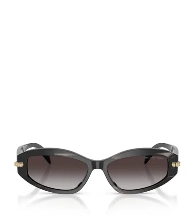 Michael Kors Wilmington Oval Sunglasses In Black