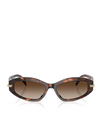 Michael Kors Wilmington Oval Sunglasses In Brown