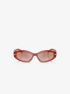Michael Kors Oval-frame Sunglasses In Red