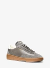 Michael Kors Wilton Leather And Suede Sneaker In Grey