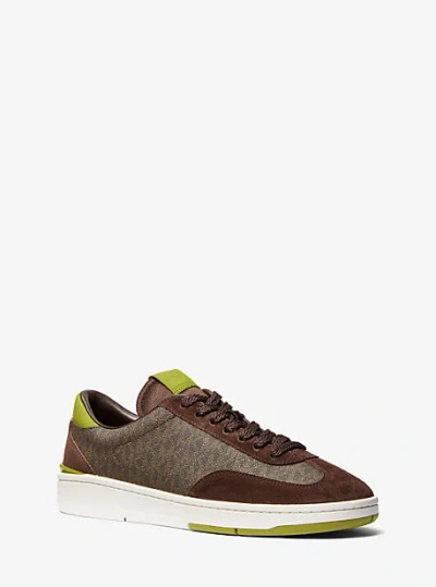 Michael Kors Wilton Signature Logo Sneaker In Green