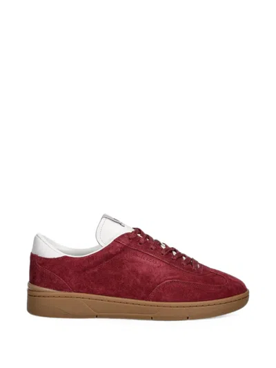 Michael Kors Wilton Suede Lace-up Sneaker In Red