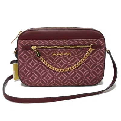 Pre-owned Michael Kors Wine Canvas Shoulder Bag ()