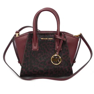 Pre-owned Michael Kors Wine Leather Handbag Shoulder Bag ()