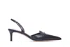 Michael Kors Lena Slingback In Black Leather In Black