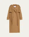 Michael Kors Wogab Belt-neck Double-breasted Trench Coat In Brown