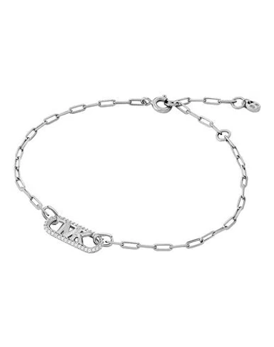 Michael Kors Woman Bracelet Silver Size - 925/1000 Silver, Crystal