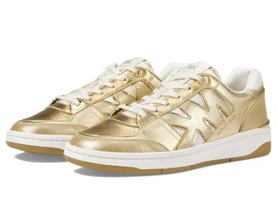 Pre-owned Michael Kors Woman's Sneakers & Athletic Shoes Michael  Rebel Lace Up In Pale Gold