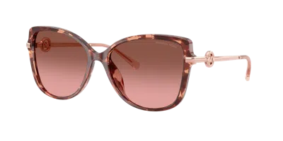 Michael Kors Woman Sunglass Athens In Brown Rose Gradient