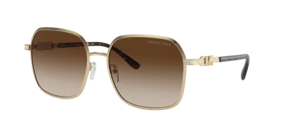 Michael Kors Cadiz 58mm Gradient Square Sunglasses In Brown