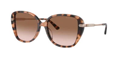 Michael Kors Woman Sunglass Mk2185bu Flatiron In Brown Pink Gradient