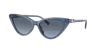Michael Kors Womens Blue Mk2195u Harbour Island Cat Eye-frame Acetate Sunglasses In Black