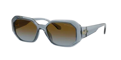 Michael Kors Woman Sunglass Mk2240u Siesta Key In Brown Blue Gradient