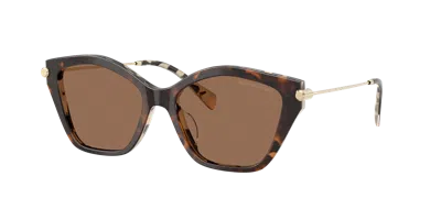Michael Kors 54mm Catskills Irregular Sunglasses In Brown