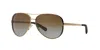 Michael Kors Aviator Shaped Sunglasses In Brown Gradient Polarized
