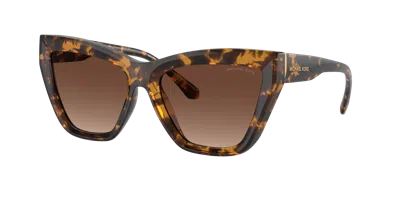 Michael Kors Womens Mk2211u Dubai Cat Eye-frame Acetate Sunglasses Brown In Brown Gradient Polar