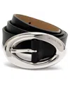 Michael Kors Women's 25mm Non-reversible Leather Belt In Black