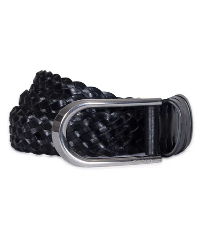 Michael Kors Women's 32mm Braided Leather Belt In Black