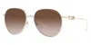 Michael Kors Women's 58mm Light Gold / White Sunglasses In Beige