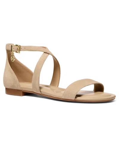 Michael Kors Women's Alexa Flex Buckle Flat Sandals In Burgundy