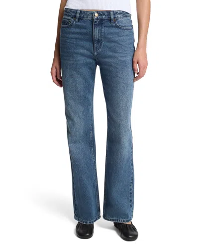 Michael Kors Women's Alice High-waisted Straight-leg Jeans In Duskbluewash