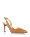 Michael Kors Women's Alina Pointed Toe High Heel Slingback Pumps In Pale Peanut