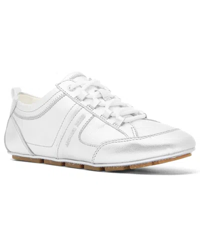 Michael Kors Women's Almond Toe Keely Trainer Sneakers In Silver