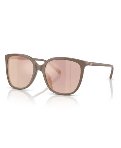 Michael Kors Anaheim Polarized Rose Gold Sport Ladies Sunglasses Mk2137u 4003m5 54 In Brown