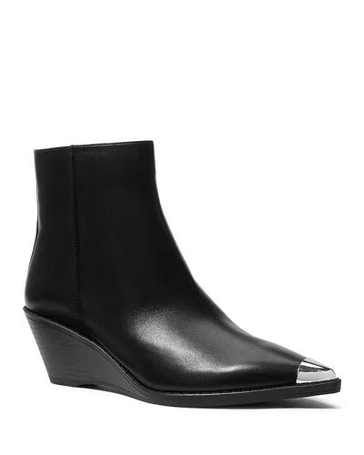 Michael Kors Women's Austin Leather Wedge Ankle Boots In Purple
