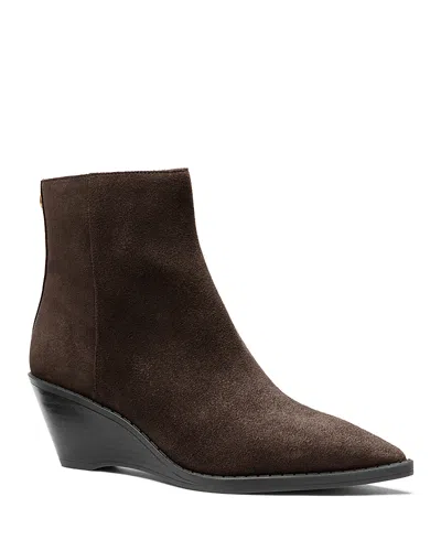 Michael Kors Women's Austin Nubuck Wedge Ankle Boots In Brown