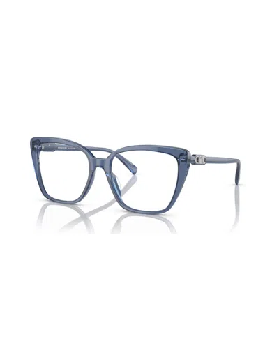 Michael Kors Women's Avila Eyeglasses, Mk4110u In Blue Transparent