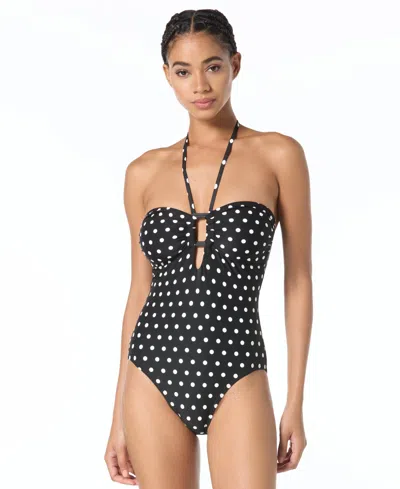 Michael Kors Women's Bandeau Neck Swim One-piece In Black