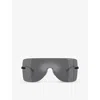 Michael Kors Womens Black Mk1148 London Square-frame Metal Sunglasses In Black