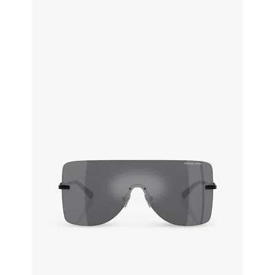 MICHAEL KORS WOMENS BLACK MK1148 LONDON SQUARE-FRAME METAL SUNGLASSES