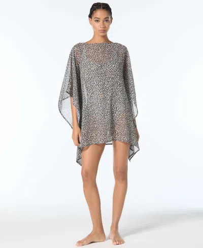 Michael Kors Women's Boat Neck Cover-up Caftan In Gray