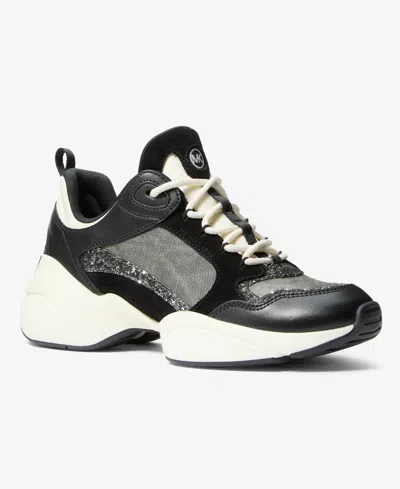 Michael Kors Women's Bowie Lace-up Trainer Sneakers In Black Multi
