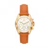 Michael Kors Brown Leather Watch In Brown