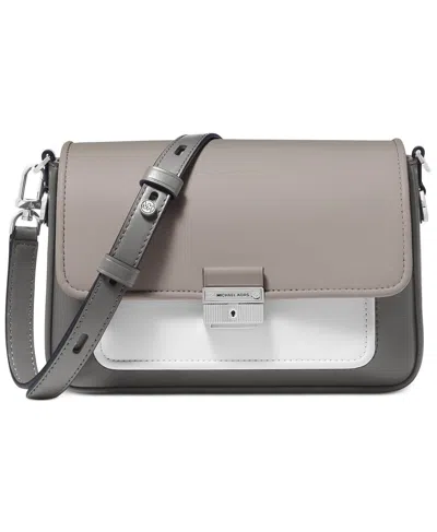 Michael Kors Women's Bradshaw Mk Messenger Shoulder Bag In Dark Berry Multi/gold