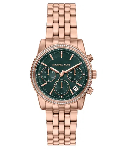 Michael Kors Women's Bryant Chronograph Rose Gold-tone Stainless Steel Watch, 35mm