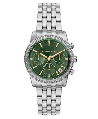 Michael Kors Women's Bryant Chronograph Silver-tone Stainless Steel Watch, 35mm